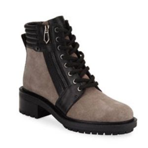 New! Botkier Moto Combat Boots Leather olive/Khaki